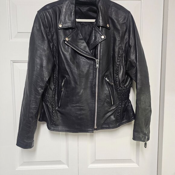 Womens fitted leather jacket - Picture 3 of 4